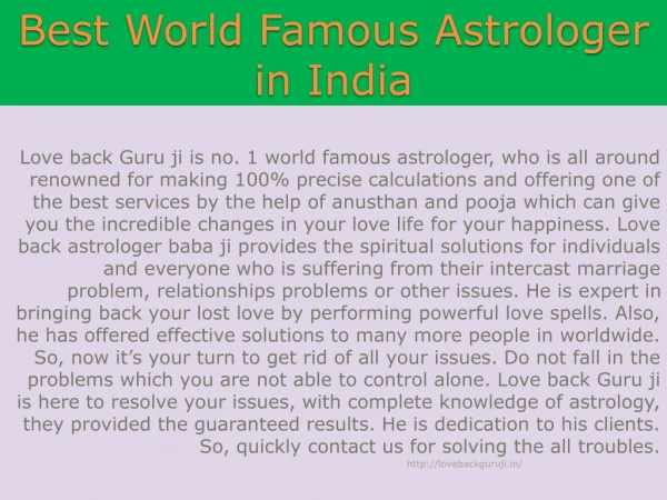 Intercast Love Marriage Solution Specialist Astrologer