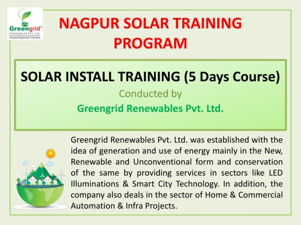 Solar energy training in Nagpur