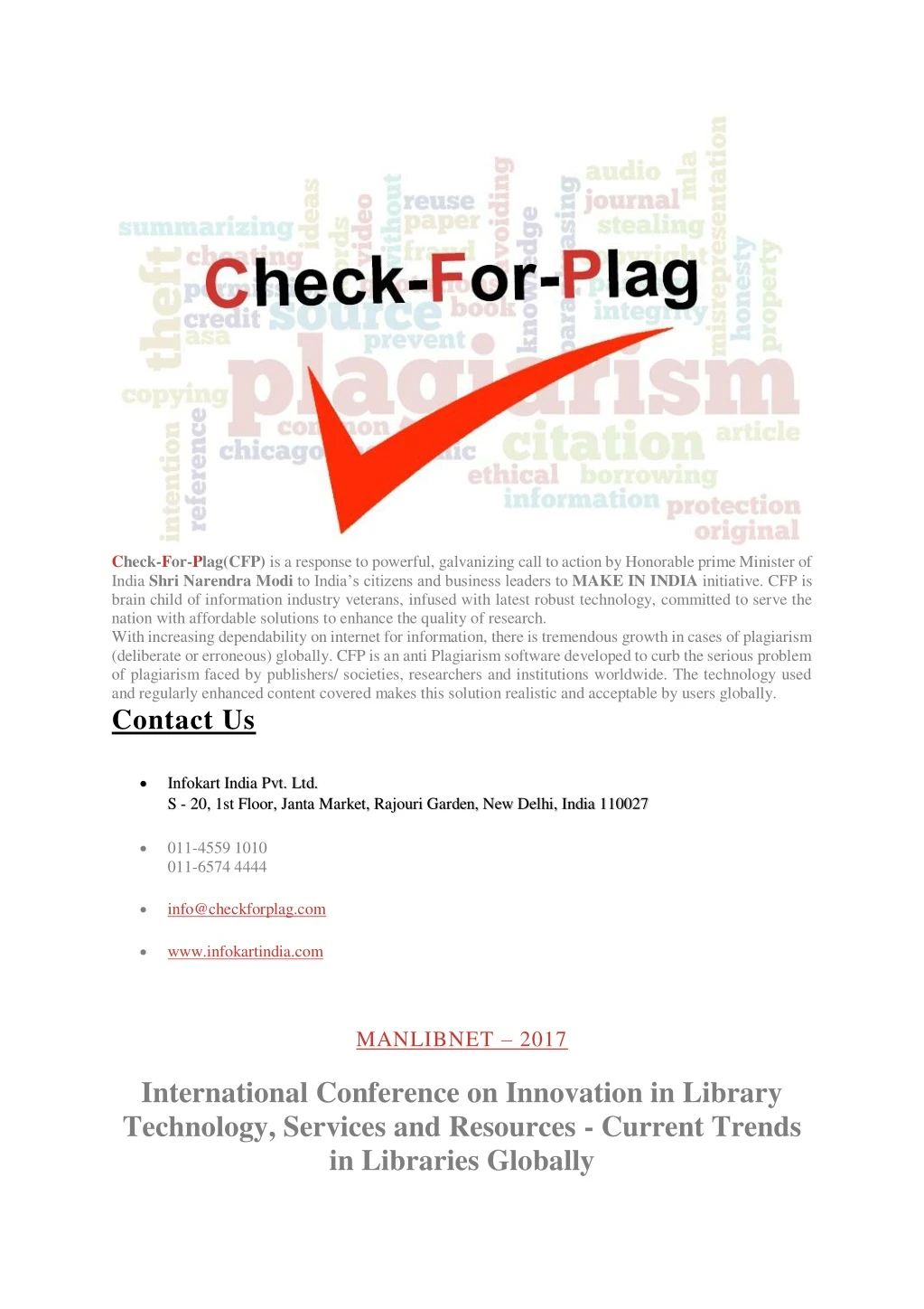 check for plag cfp is a response to powerful