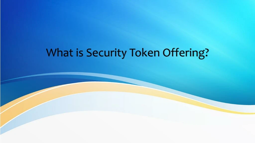 what is security token offering