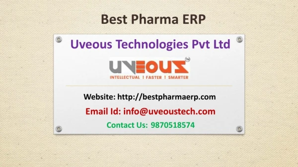 ERP for Pharmaceutical Companies in India