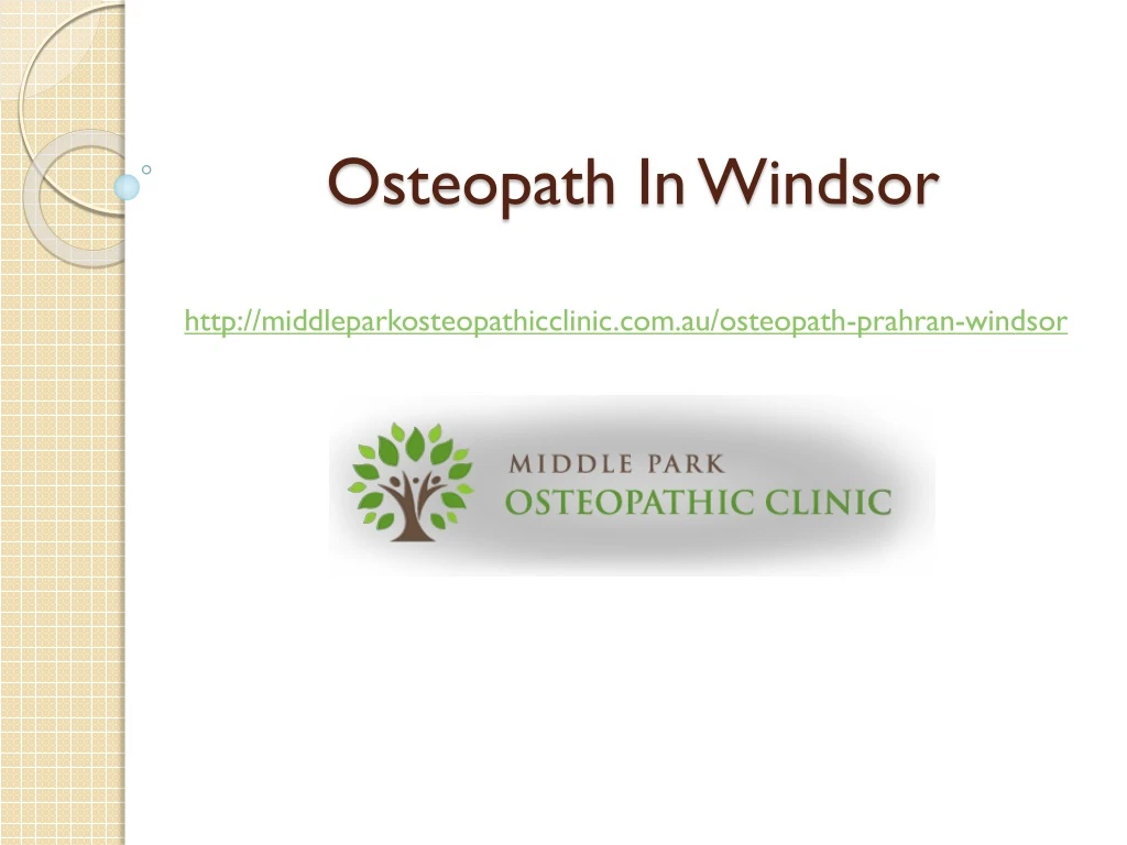 osteopath in windsor