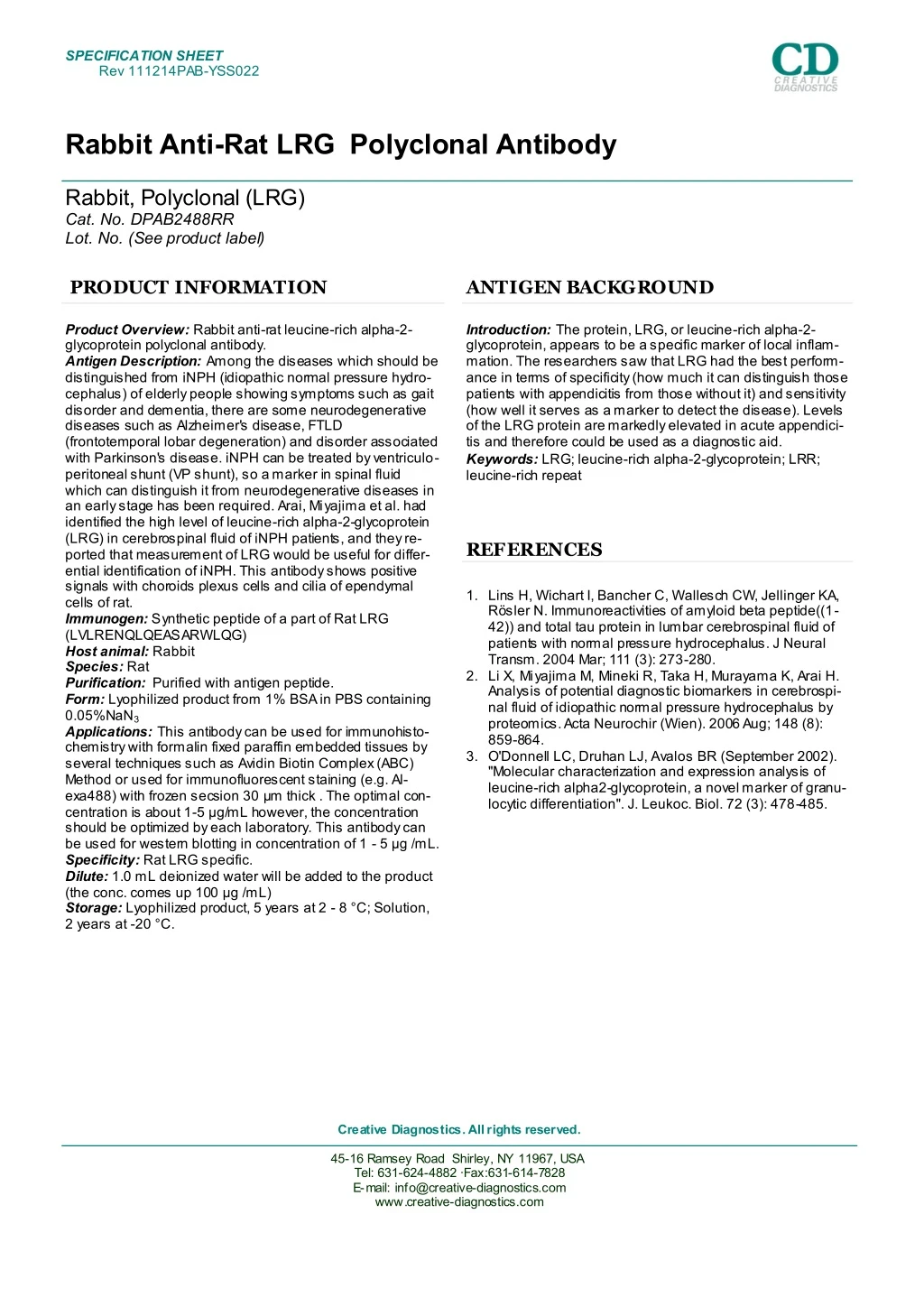 specification sheet rev 111214pab yss022