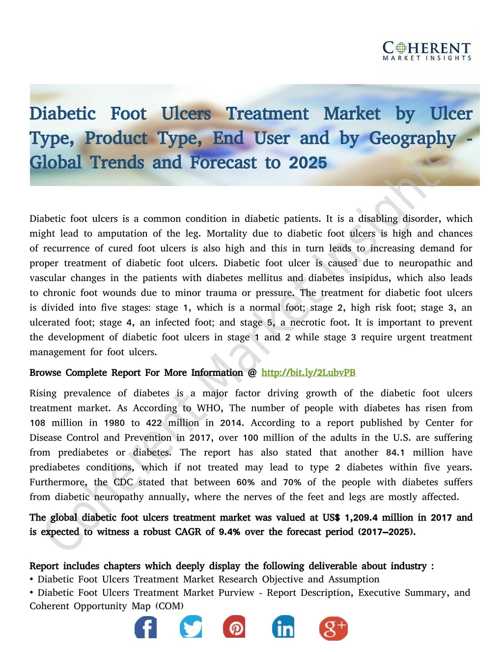 PPT - Diabetic Foot Ulcers Treatment Market Global Trends And Forecast ...