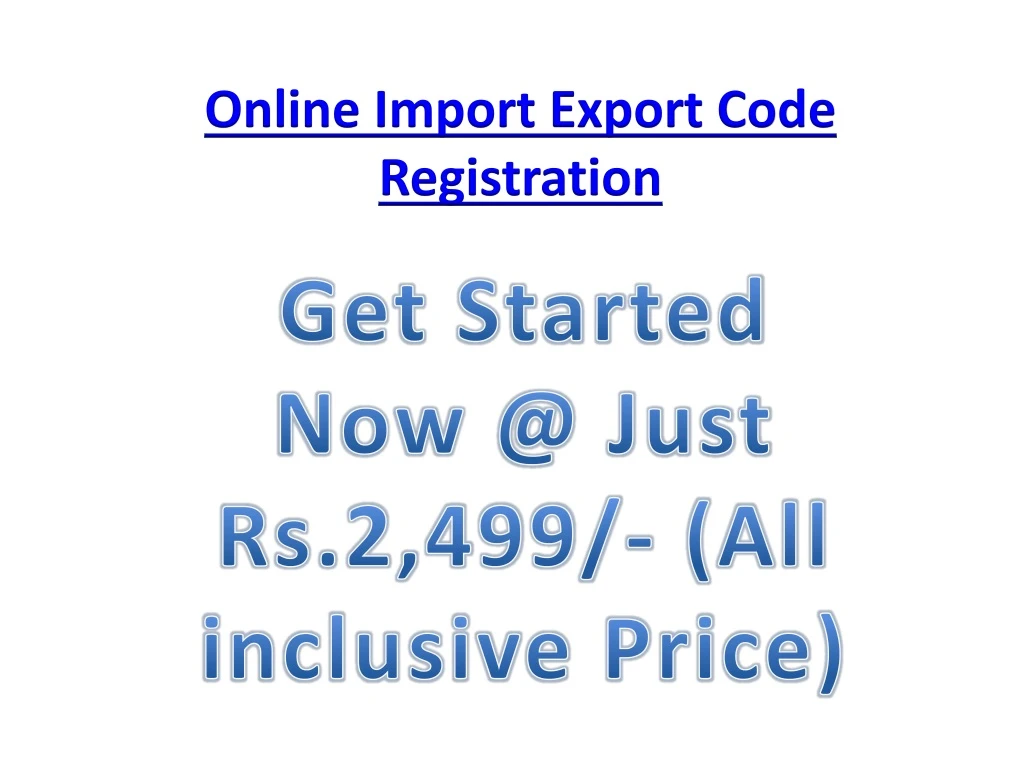 online import export code registration