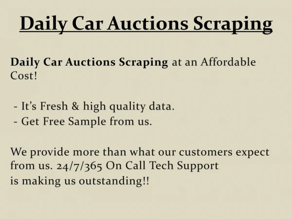 Daily Car Auctions Scraping