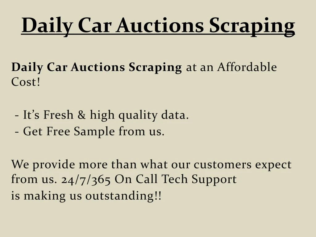 daily car auctions scraping