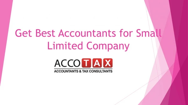 Get Best Accountants for Small Limited Company