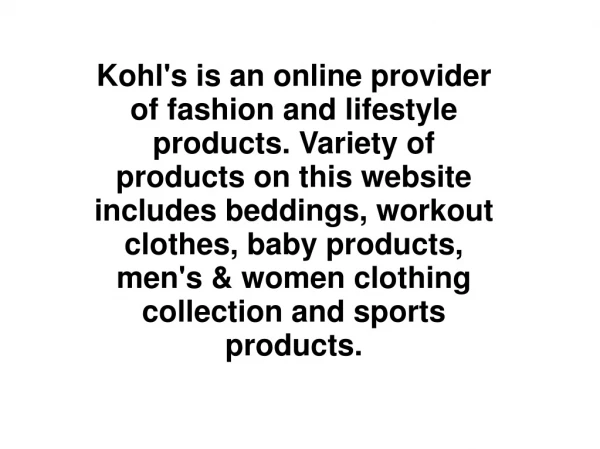Get Surprising Discount using Kohl's Coupons