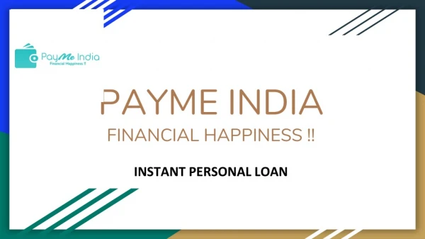 Instant Personal Loan In India