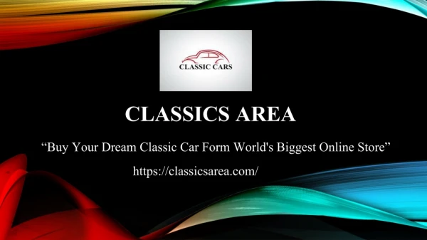 Buy classic cars online