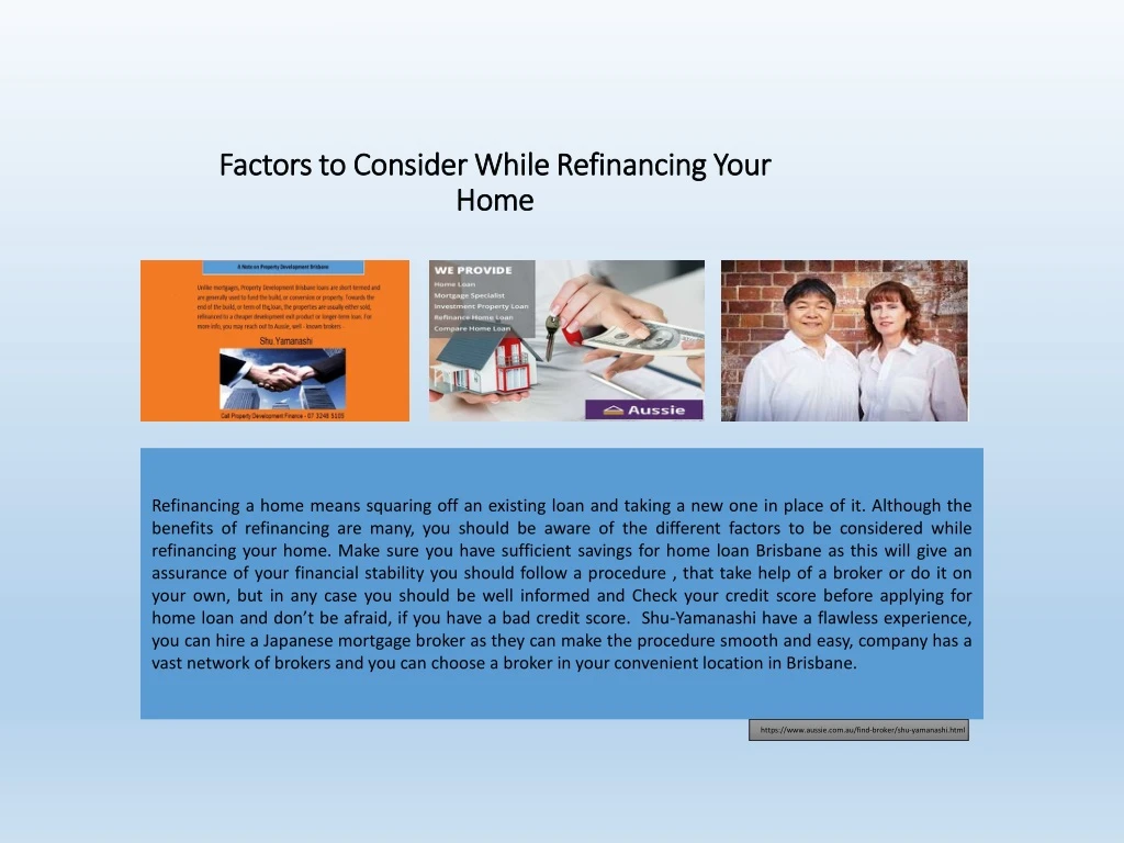 factors to consider while refinancing your home