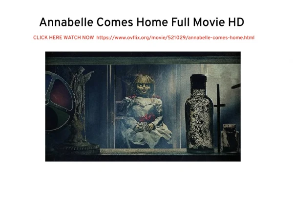 Annabelle Comes Home Full Movie HD