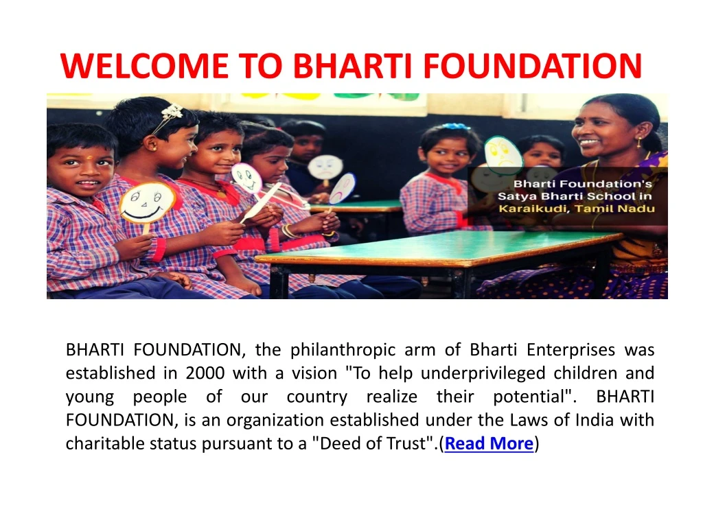 welcome to bharti foundation