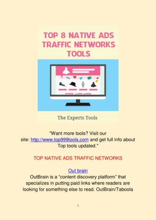 Top 8 Native Ads Traffic Networks Tools