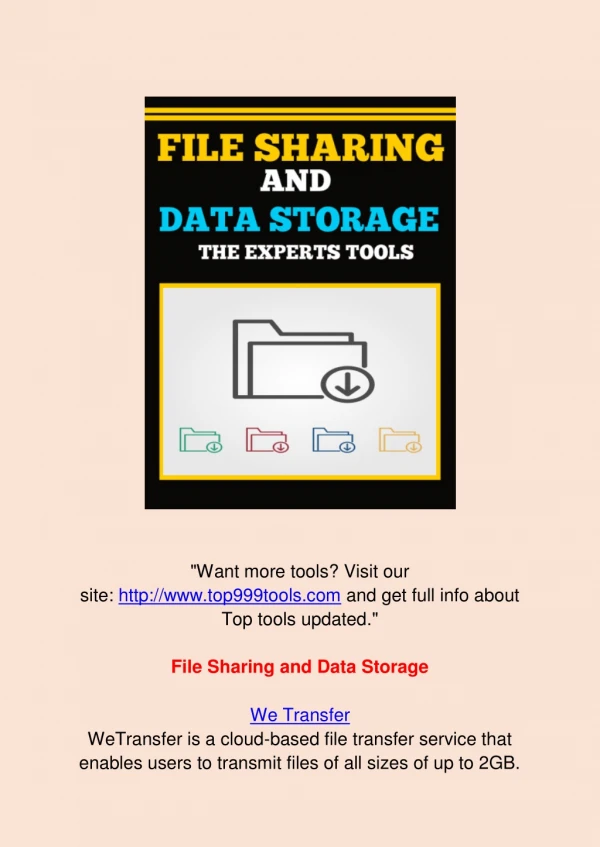 File Sharing and Data Storage