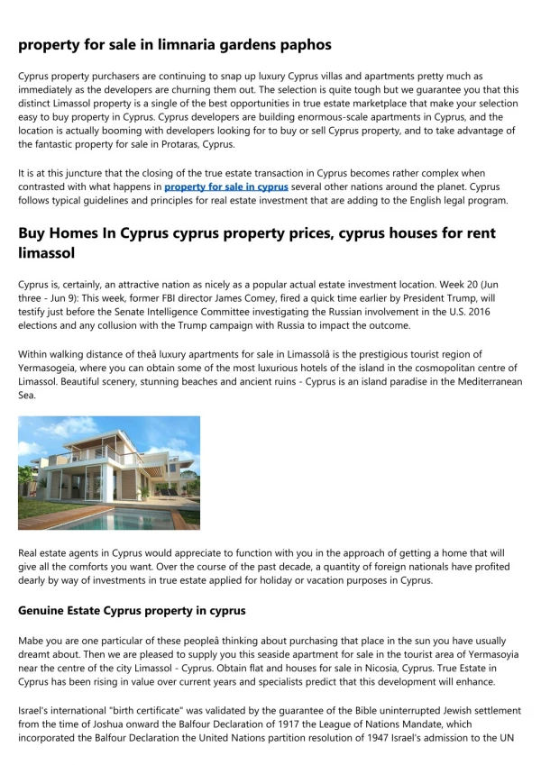 Think You're Cut Out for Doing property in cyprus larnaca? Take This Quiz