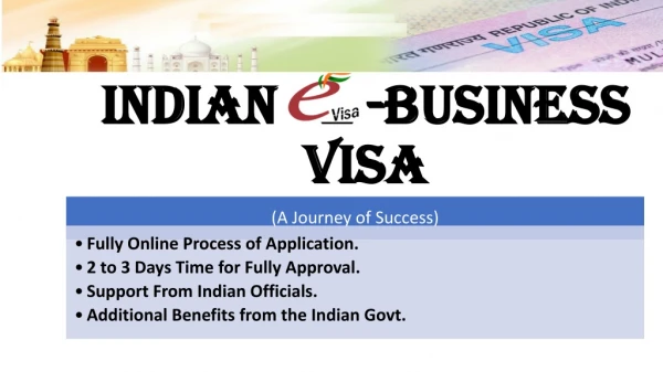 Apply Indian e-Business Visa