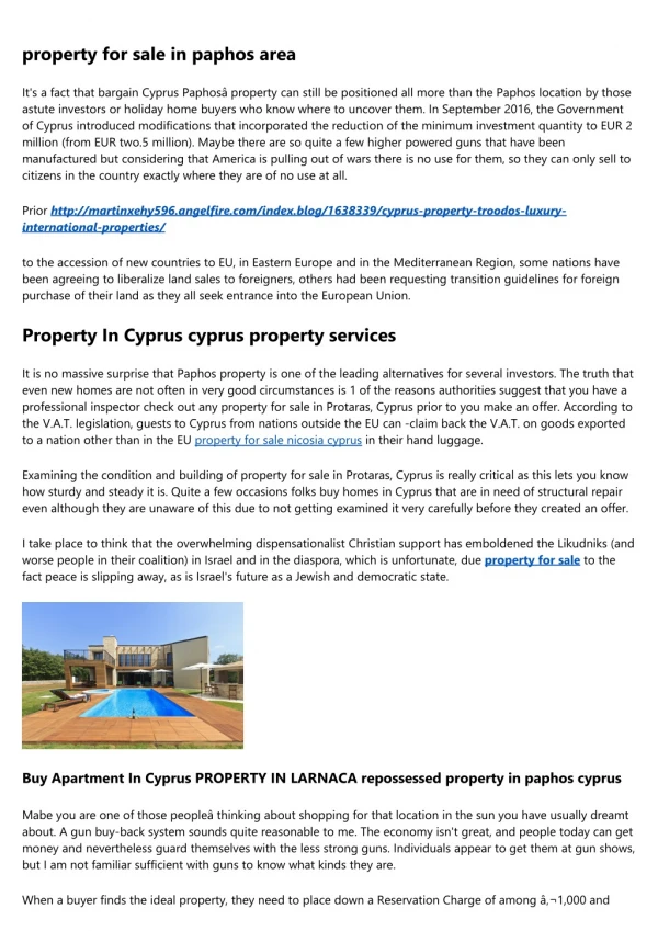 The No. 1 Question Everyone Working in property investment in cyprus Should Know How to Answer