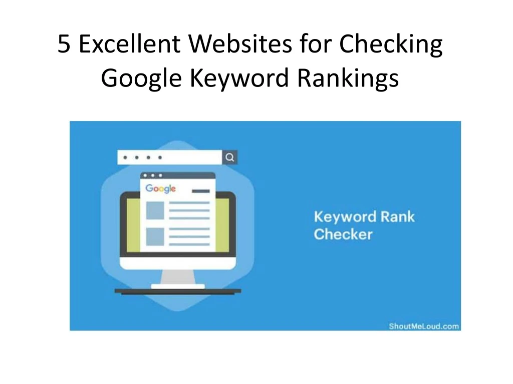 5 excellent websites for checking google keyword rankings
