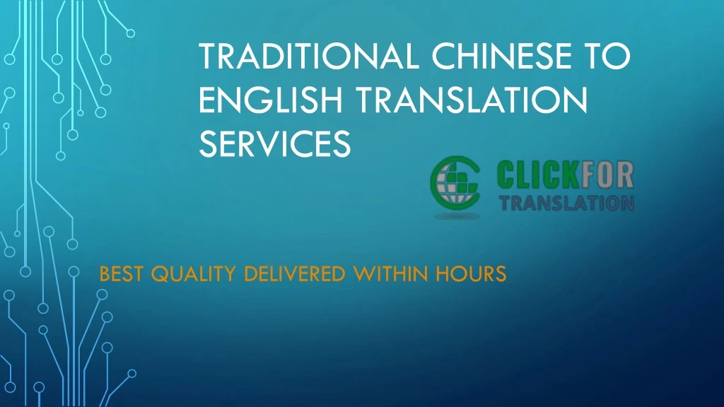 traditional chinese to english translation services