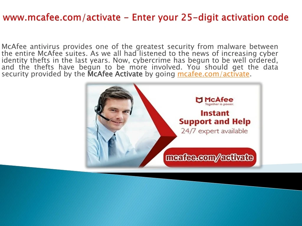 www mcafee com activate enter your 25 digit activation code