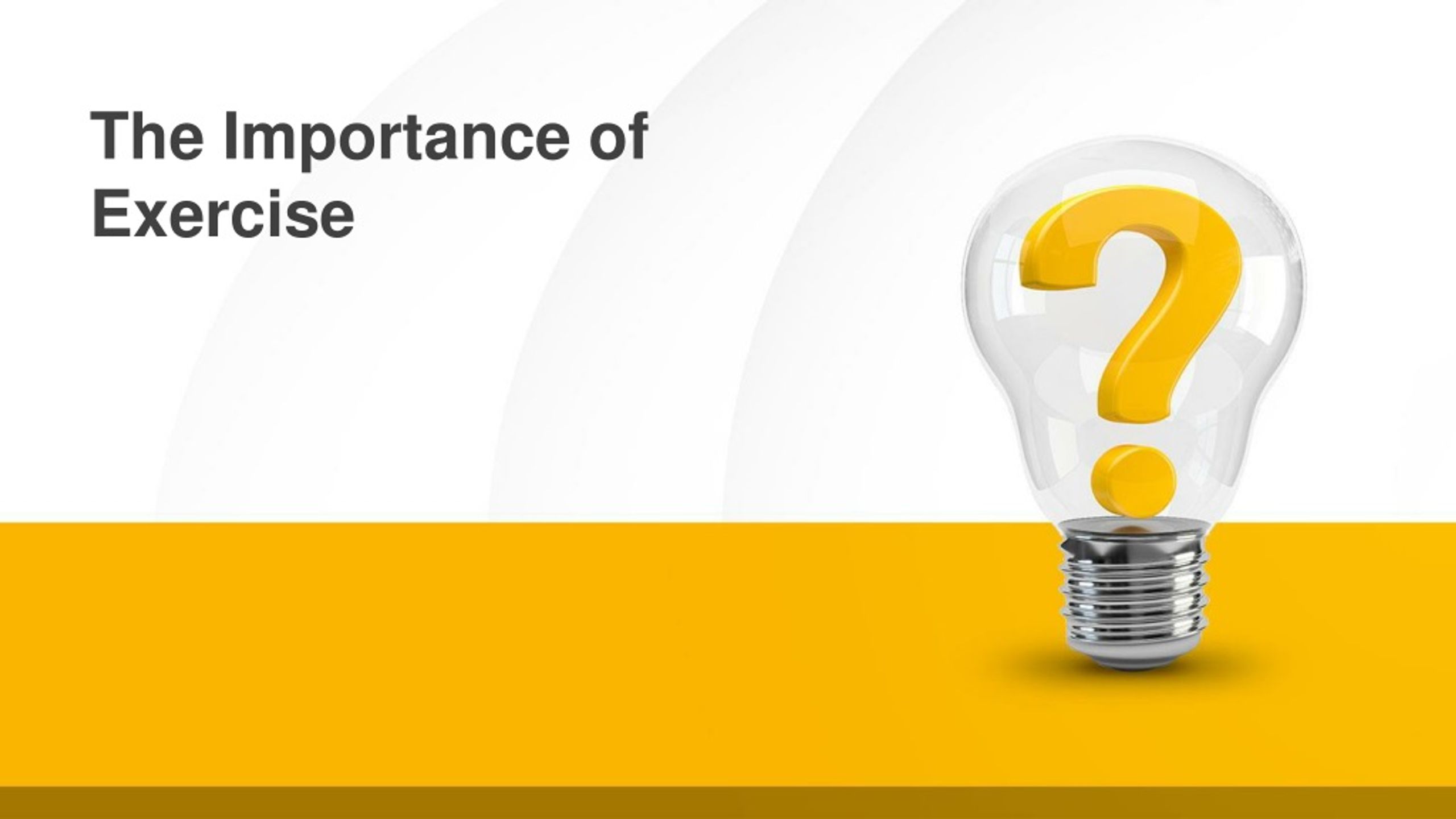 PPT - The Importance of Exercise PowerPoint Presentation, free download ...