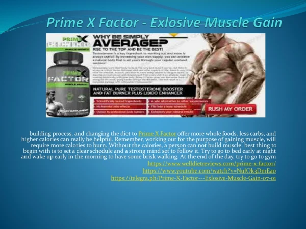Prime X Factor - Exlosive Muscle Gain