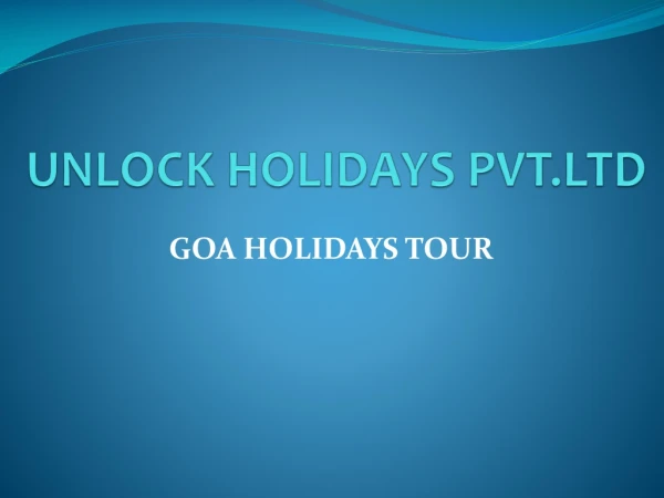 Goa Vacation Packages, Goa Holiday tour Packages