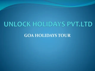 Goa Vacation Packages, Goa Holiday tour Packages - slide 1