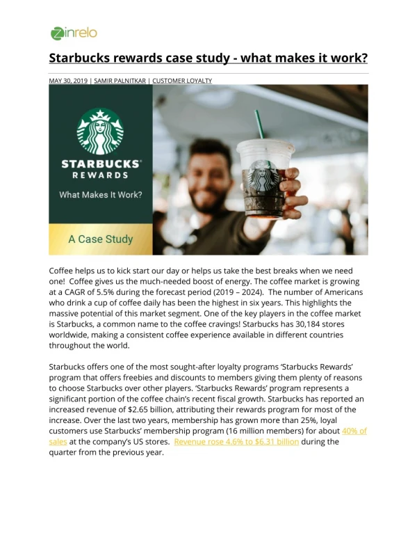Starbucks Rewards Case Study – What Makes It Work?