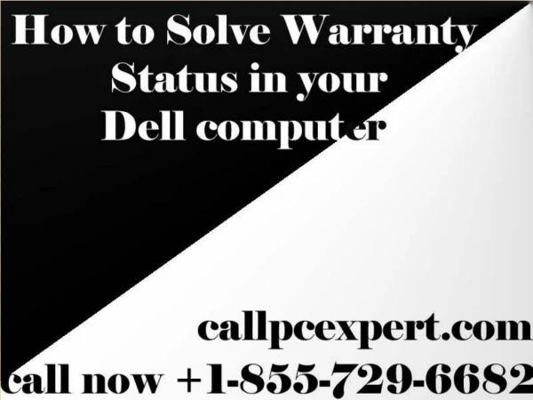 How to Solve Warranty Status in your Dell Computer?
