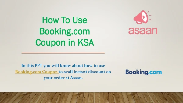 Avail discounts on Hotels, Flights using booking.com Coupon Code