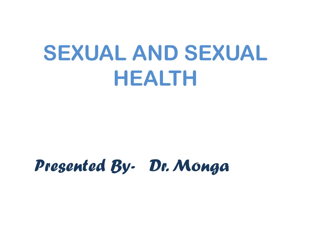 sexual and sexual health