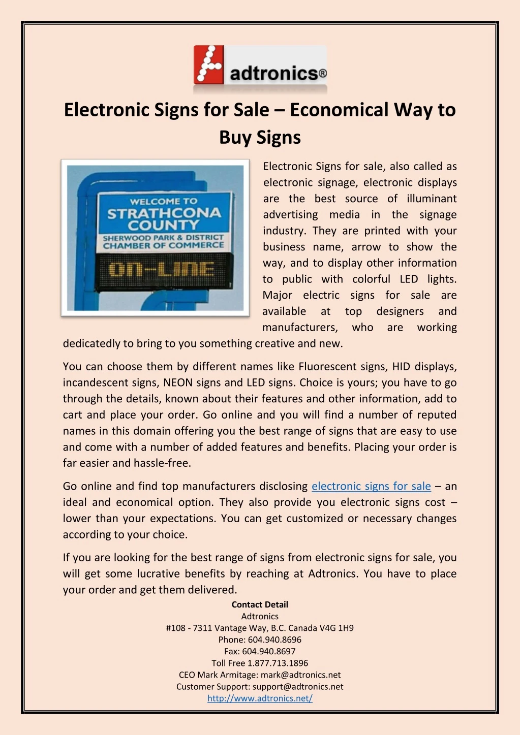 electronic signs for sale economical