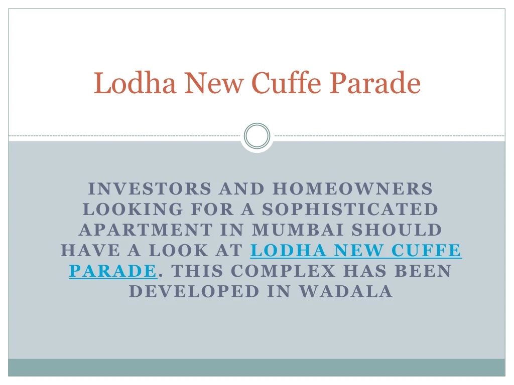 lodha new cuffe parade
