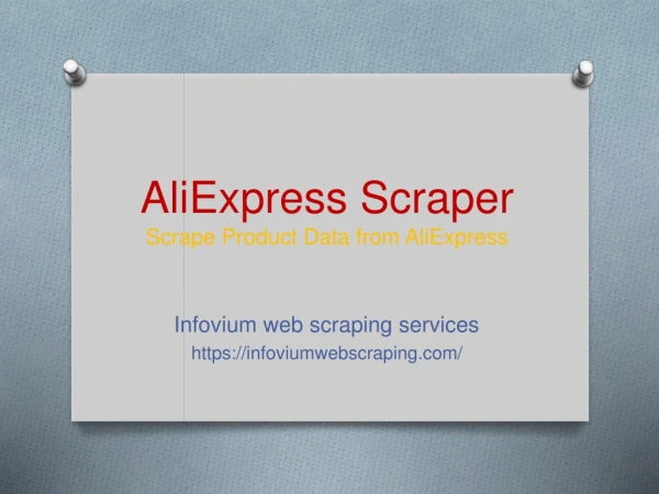 Product Data Extraction - AliExpress scraper
