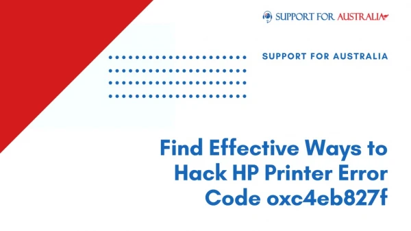 Find Effective Ways to Hack HP Printer Error Code oxc4eb827f