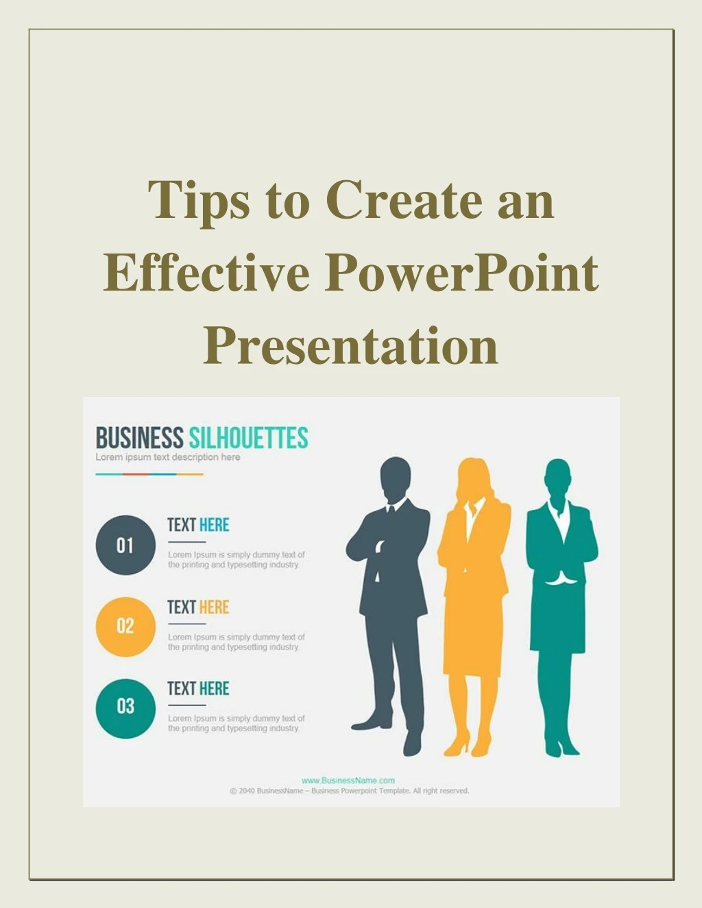 tips to create an effective powerpoint