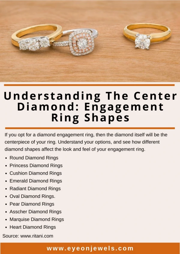 Understanding The Center Diamond: Engagement Ring Shapes