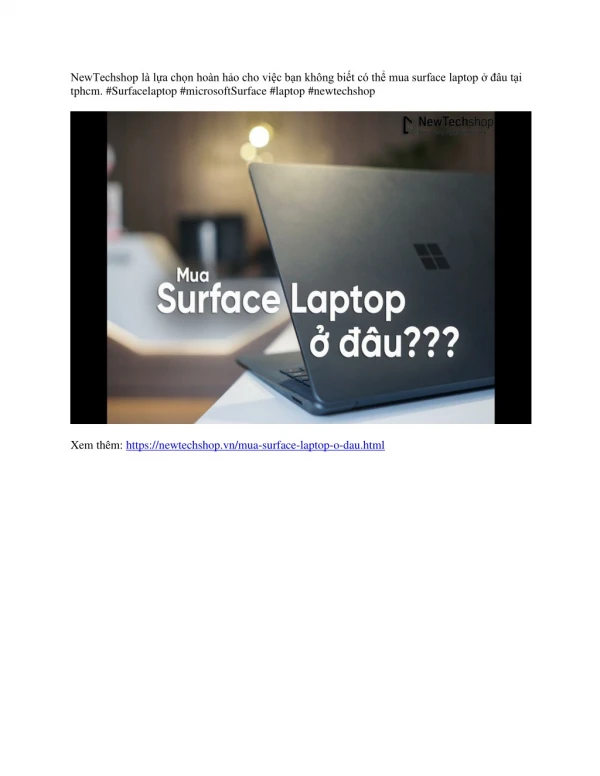 Địa chỉ mua Surface laptop uy tín tại Sài Gòn