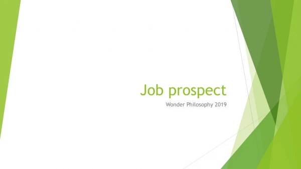 Job prospect