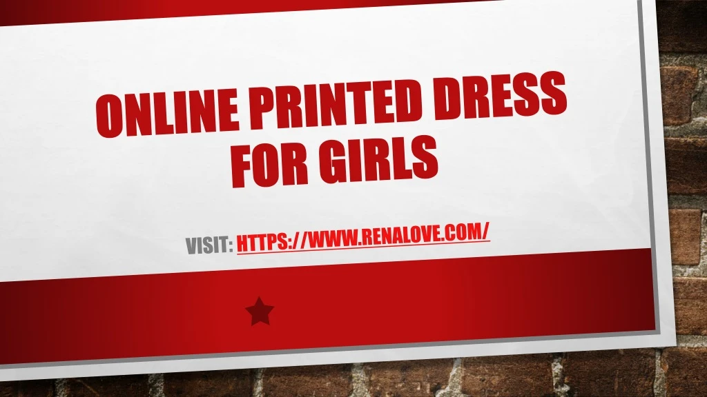 online printed dress for girls
