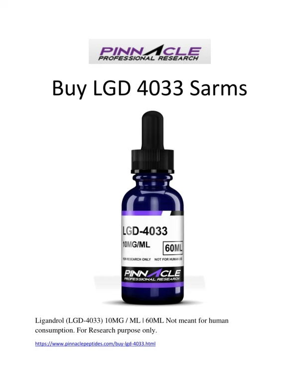 Buy LGD 4033 Sarms