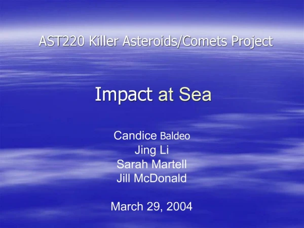 Impact at Sea