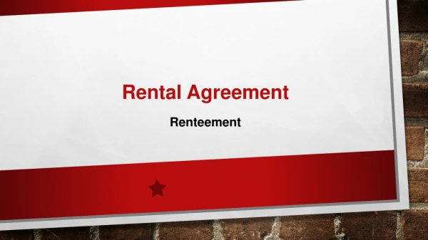 Rental Agreement - Renteement