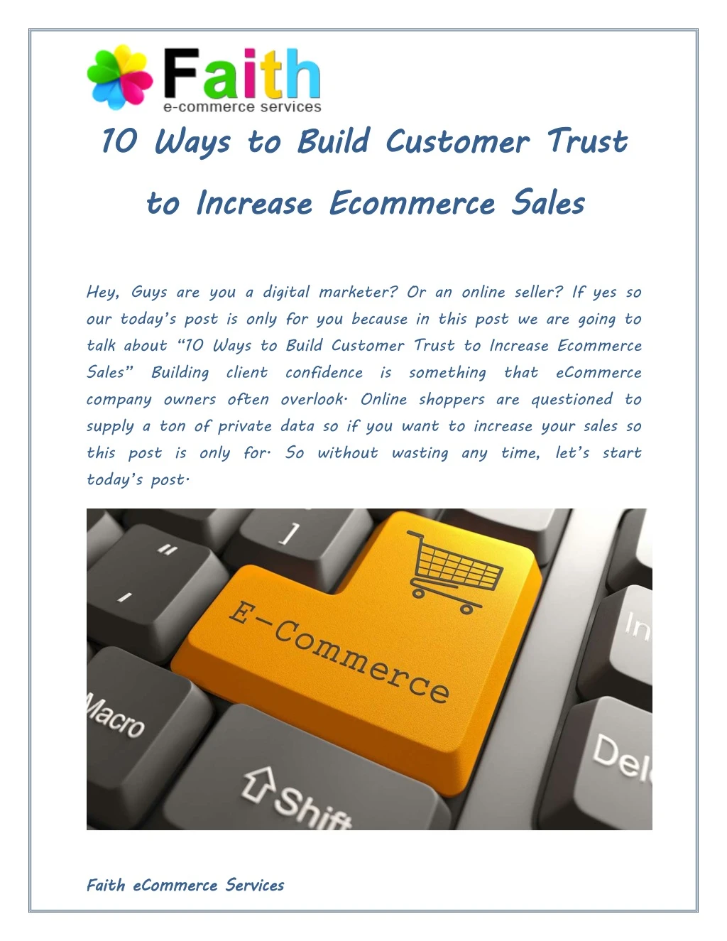 10 ways to build customer trust to increase
