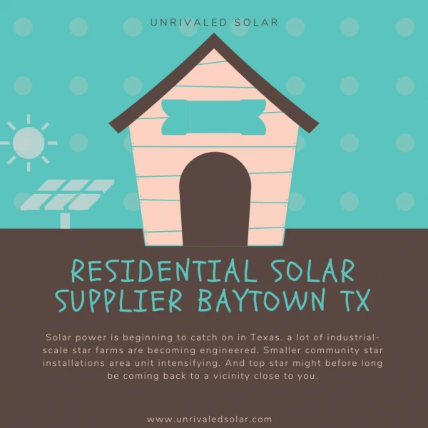 Residential Solar Supplier Baytown TX