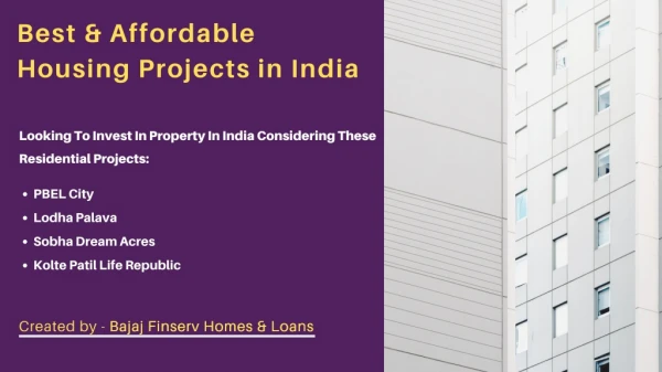 Best & Affordable Housing Projects in India