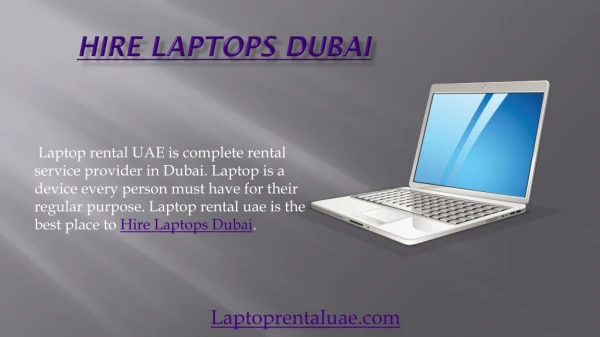 Hire laptops Dubai for Short term services